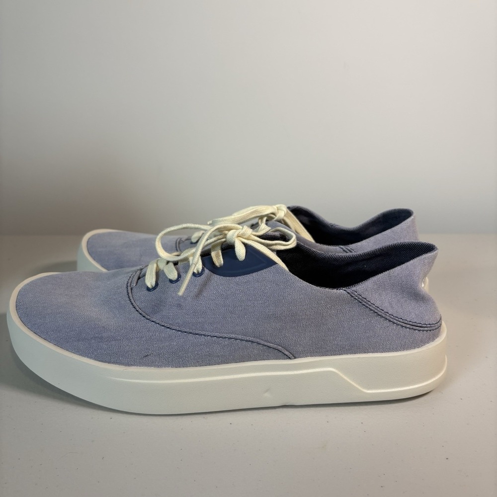 OluKai Tradewind Men's Size 9 Blue Canvas Casual Lace Up Sneakers Shoes NEW